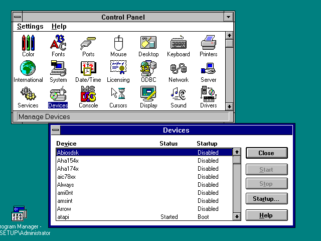 Shots: Windows NT v3.51